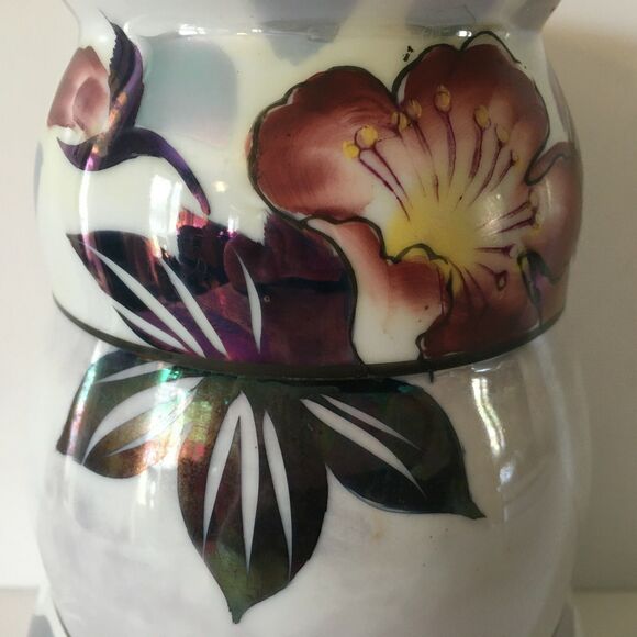 Gold Castle Chikusa Vase Made in Japan Lusterware Hand Painted 7.5” Vintage - Picture 6 of 10